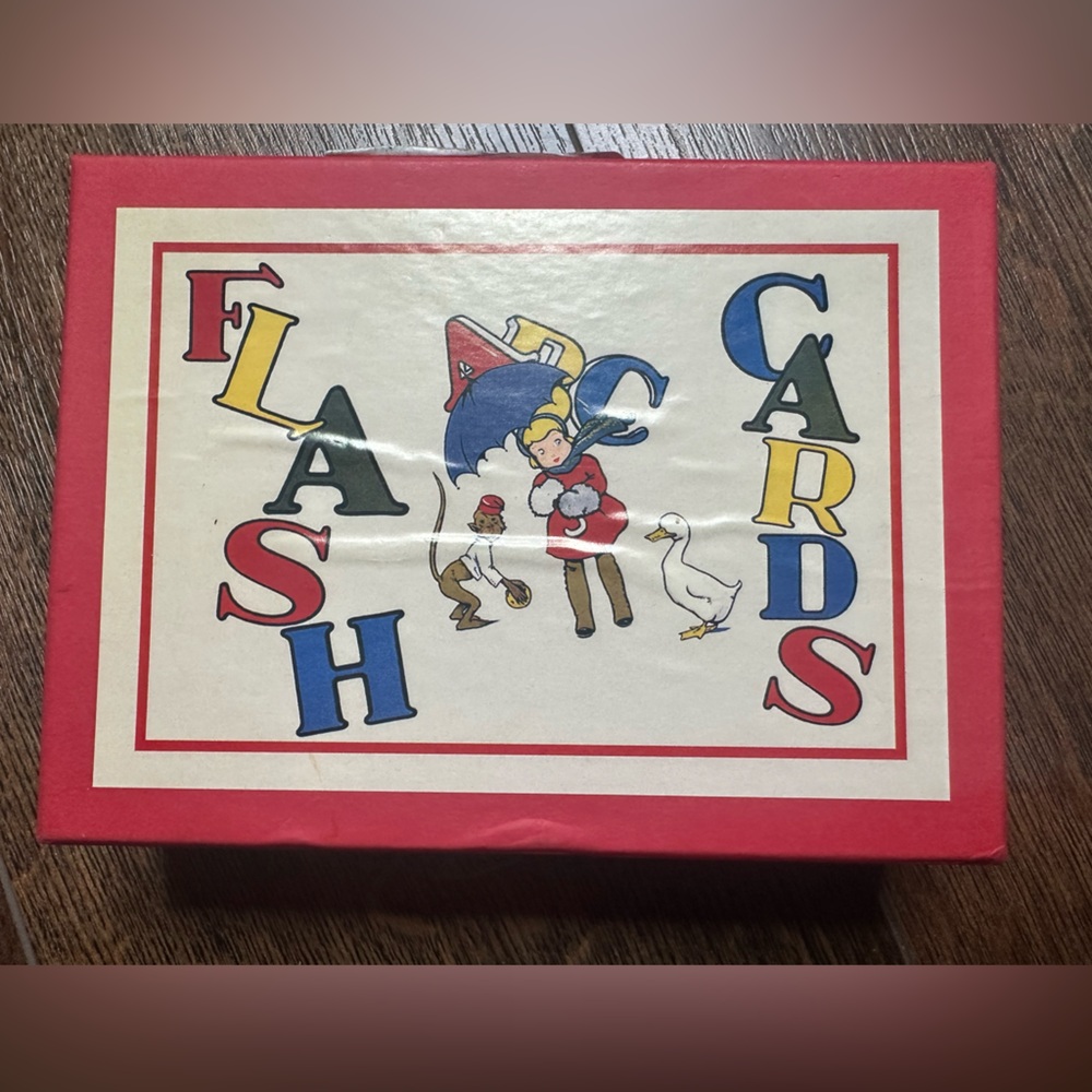 2002 Cavallini & Co Italy 1930 Repro Alphabet w/ Rhymes Sturdy Flash Cards ABC’s